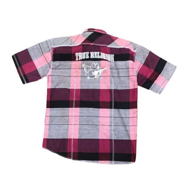 True Religion Shirt XXXL Patterned Button Up T Shirt - Picture 1 of 15